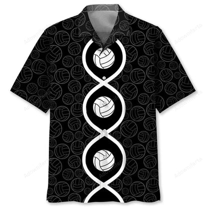 Volleyball Dna Hawaiian Shirt, custom shirt gift for men (view 2)
