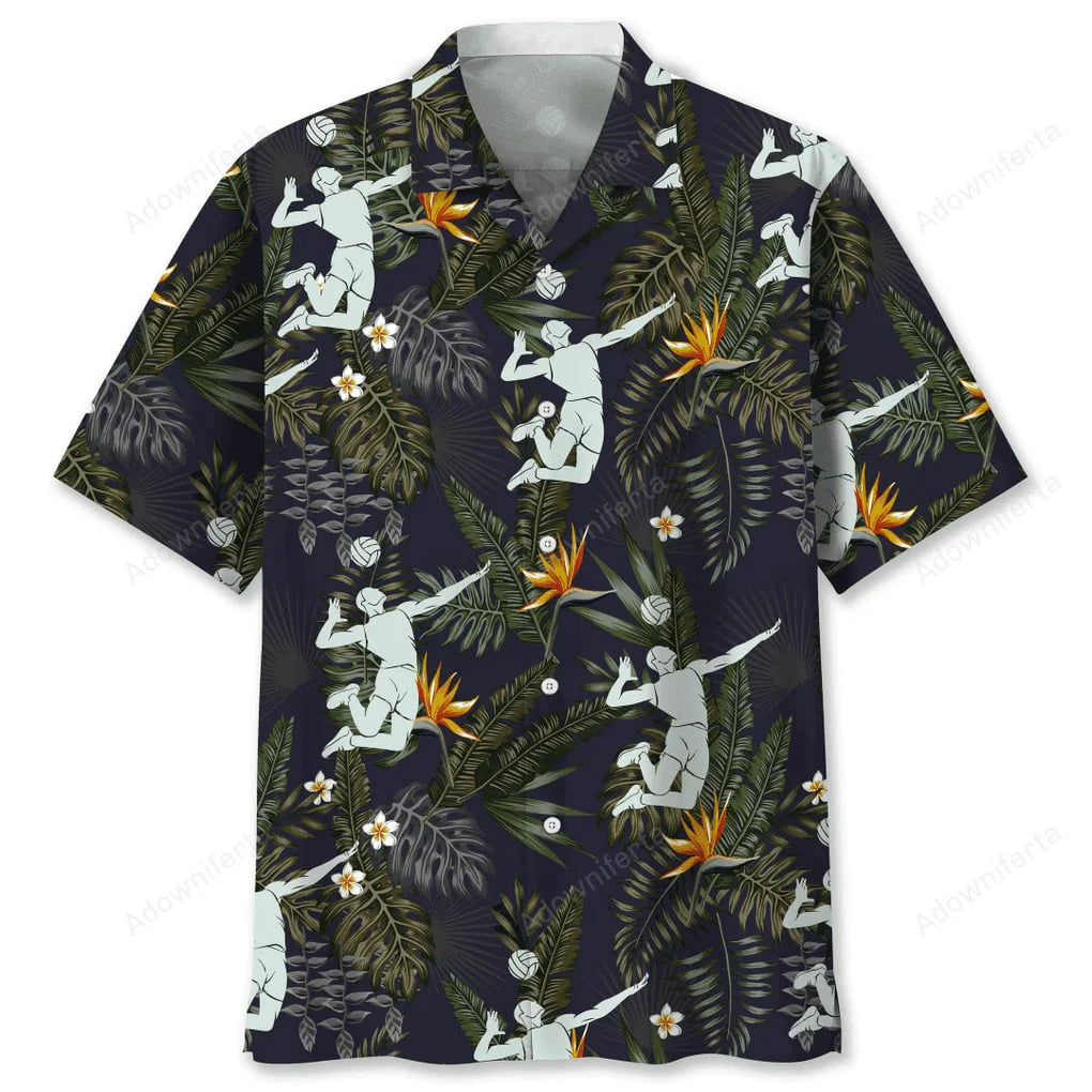 Volleyball Hawaiian Nature Hawaiian Shirt, custom shirt gift for men