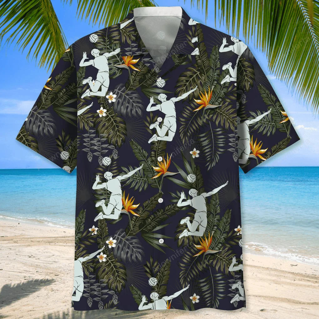 Volleyball Hawaiian Nature Hawaiian Shirt, custom shirt gift for men (view 2)