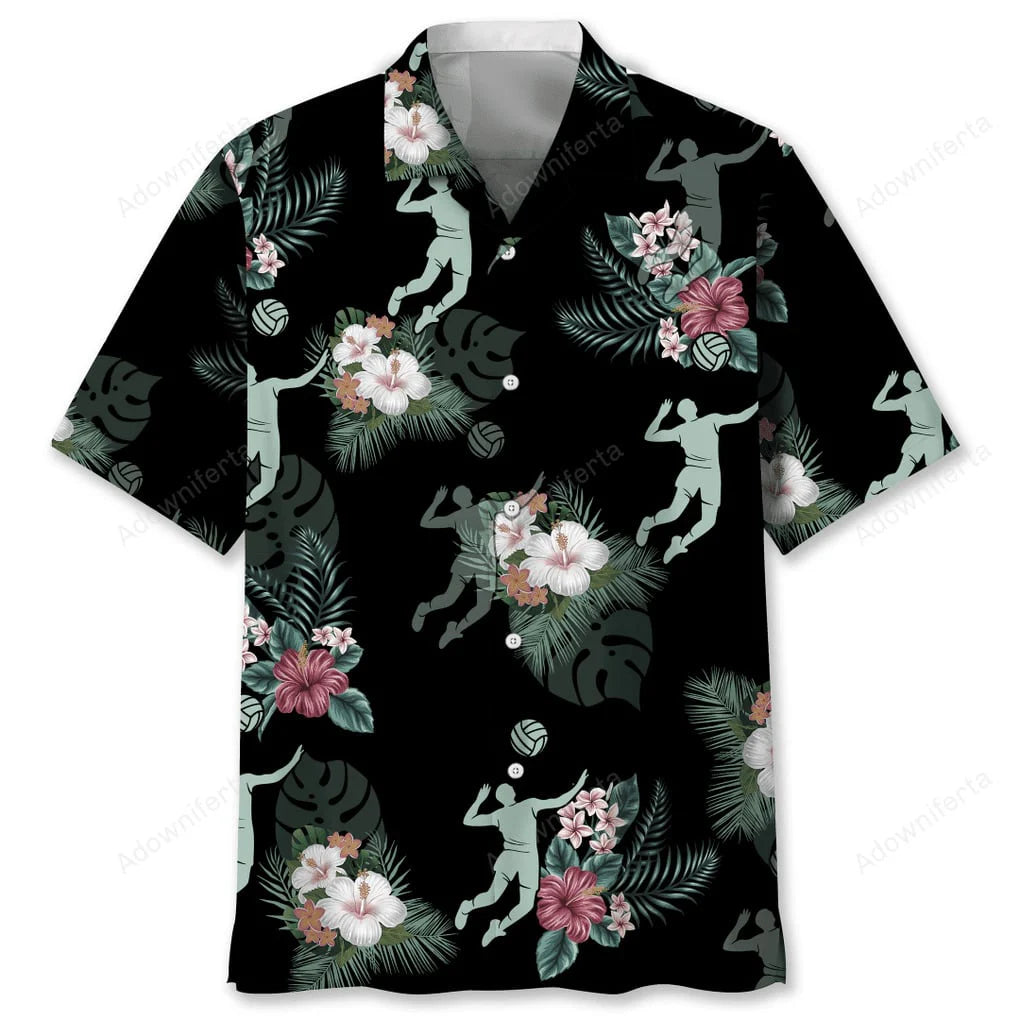Volleyball Hawaiian Tropical Hawaiian Shirt, custom shirt gift for men