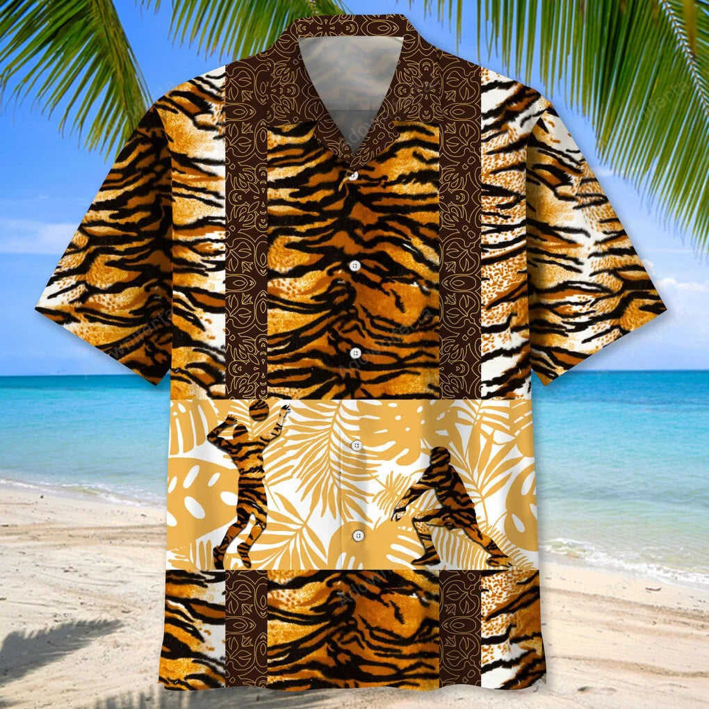Volleyball Leopard Skin Hawaiian Shirt, custom shirt gift for men (view 2)