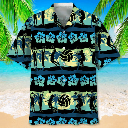 Volleyball Nature Beach Hawaiian Shirt, custom shirt gift for men