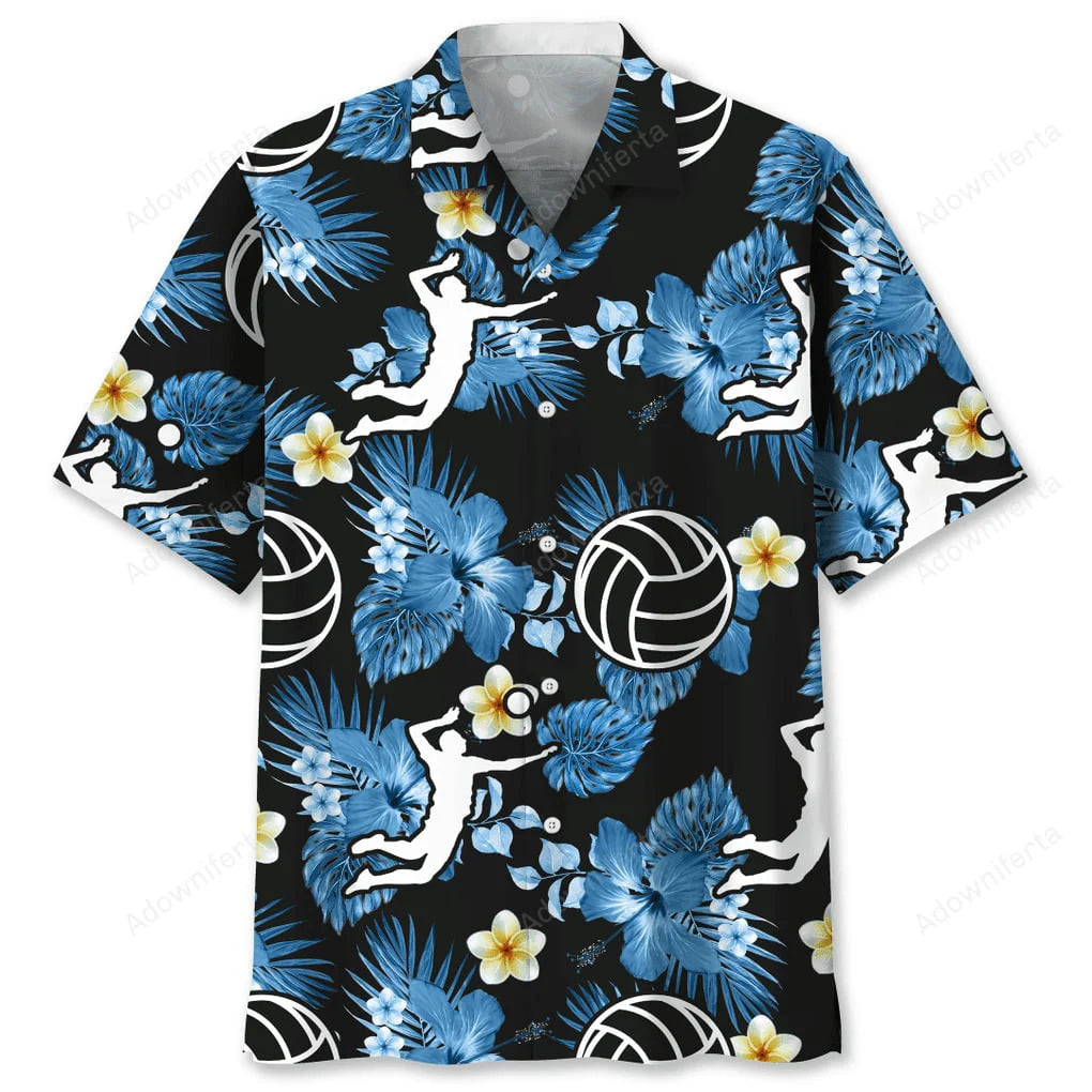 Volleyball Nature Hawaiian Shirt, custom shirt gift for men (view 2)