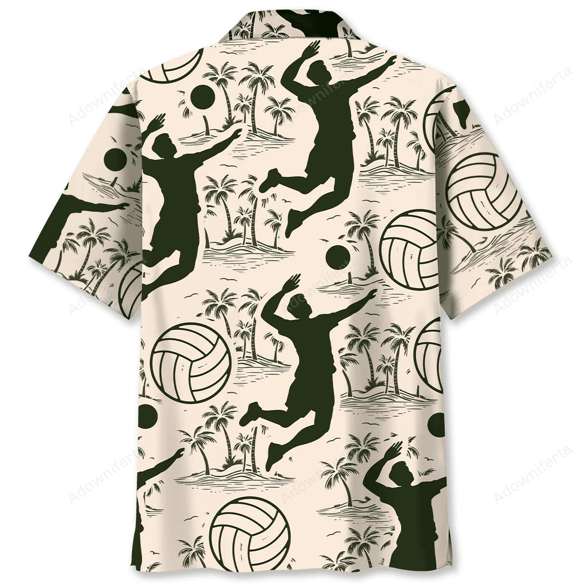 Volleyball Palm Tree Hawaiian Shirt, custom shirt gift for men