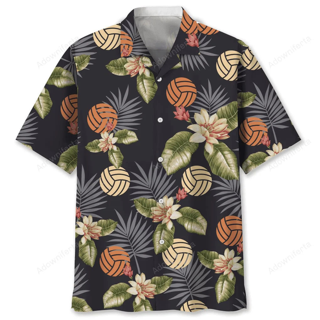 Volleyball Tropical Hawaiian Shirt, custom shirt gift for men (view 2)