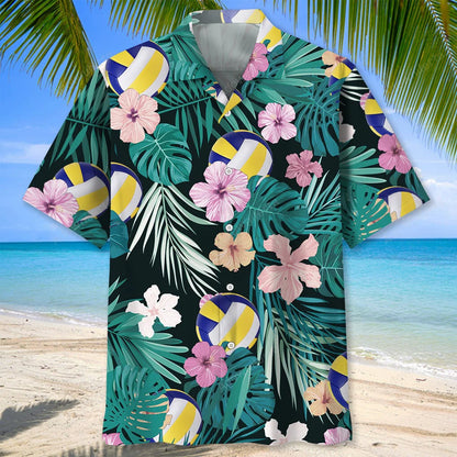 Volleyball Tropical Hawaiian Shirt, custom shirt gift for men (view 3)