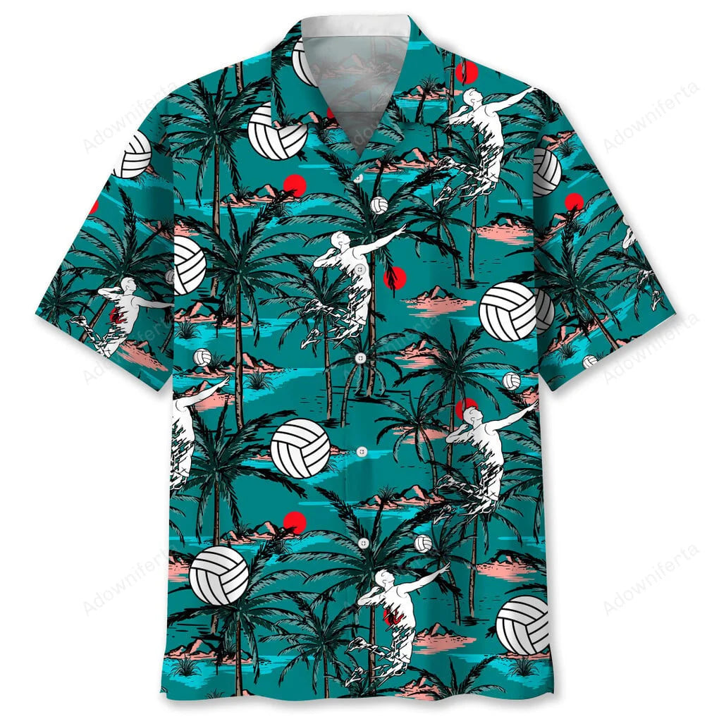Volleyball Vintage Hawaiian Shirt, custom shirt gift for men