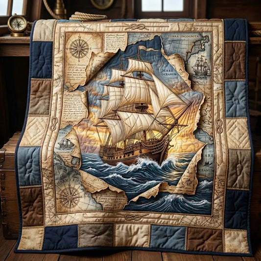 Voyager's Map Quilt Blanket