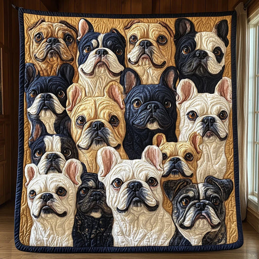 Warm Bulldog Quilt Blanket