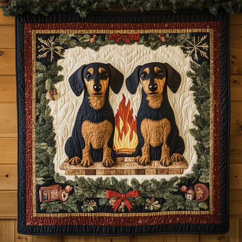 Warm Dachshund Quilt Blanket