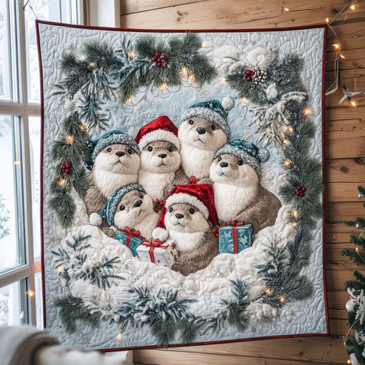 Warm Glow Otter Quilt Blanket