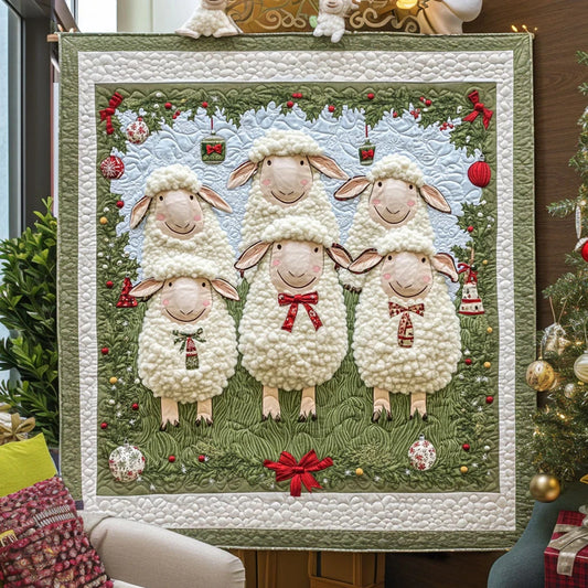 Warm Heart Sheep Quilt Blanket