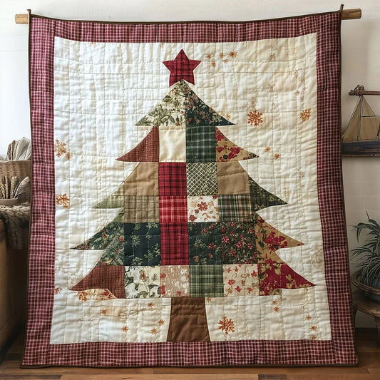 Warm Hearth Christmas Tree Quilt Blanket