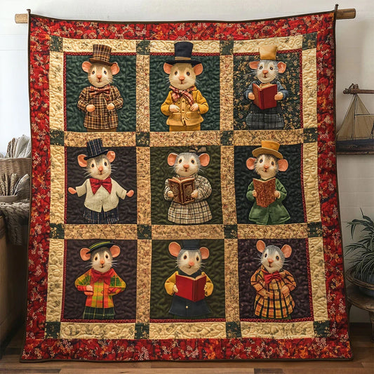 Warm Spirit Mouse Quilt Blanket