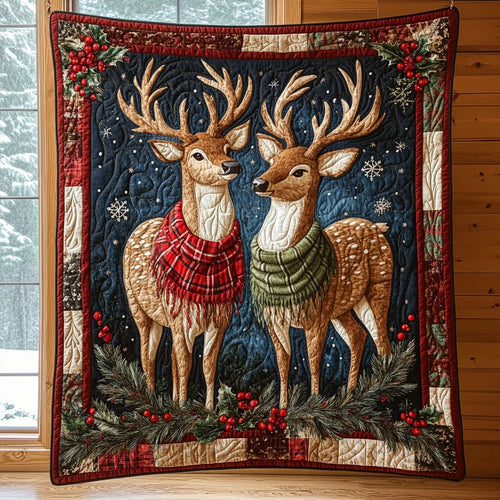 Warm Stags Quilt Blanket