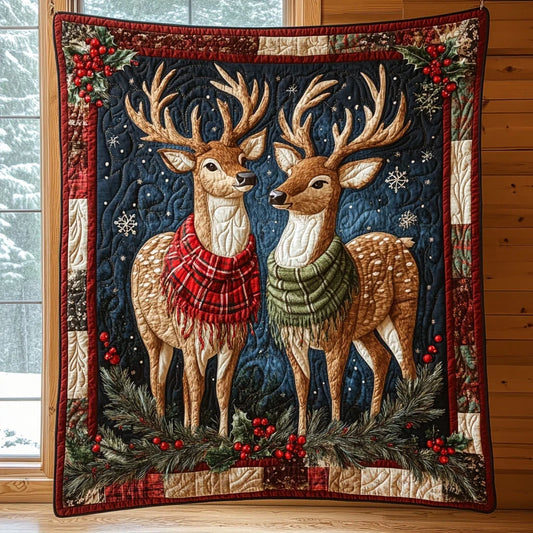 Warm Stags Quilt Blanket