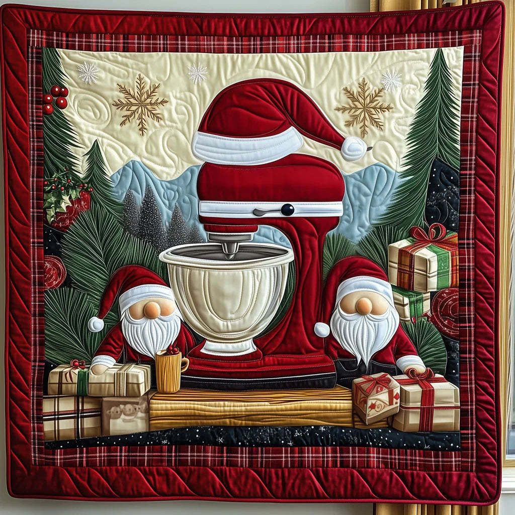 Warming Baking Day With Little Gnomes Quilt Blanket