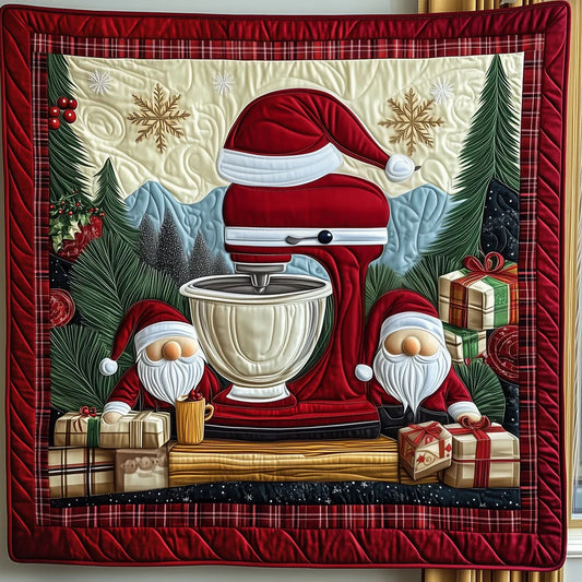 Warming Baking Day With Little Gnomes Quilt Blanket