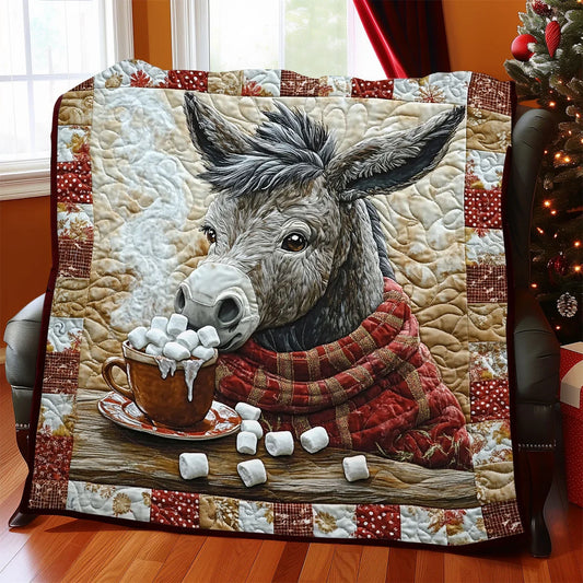 Warming Donkey Quilt Blanket