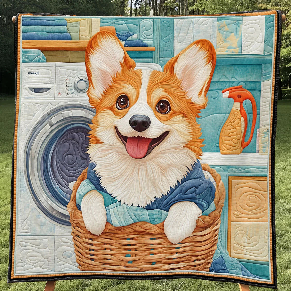 Washing Dog Quilt Blanket