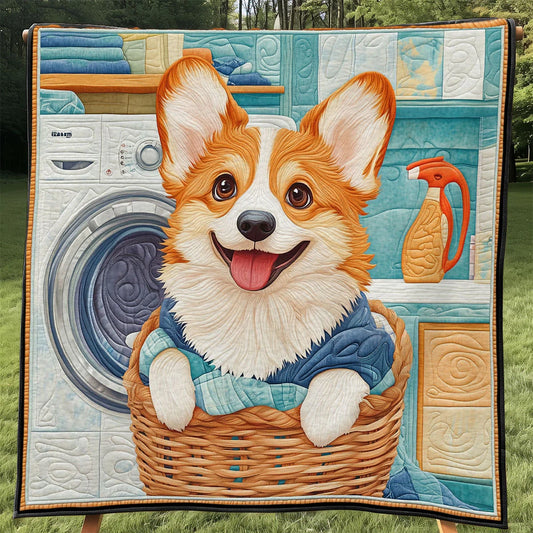 Washing Dog Quilt Blanket