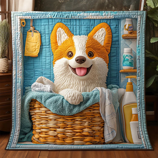 Washing Pup Quilt Blanket