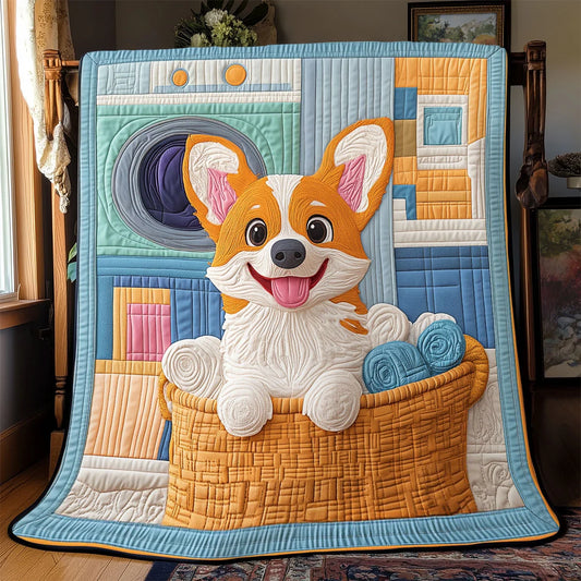 Washing Puppy Quilt Blanket