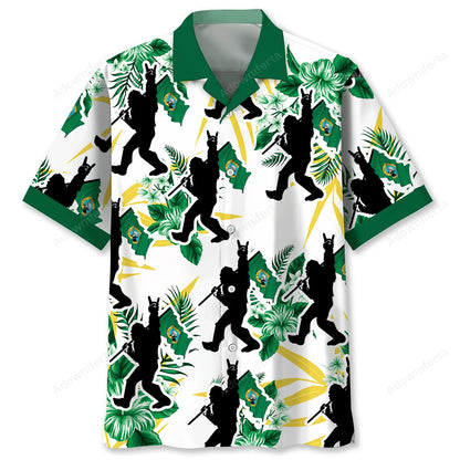 Washington Bigfoot Hawaiian Shirt, custom shirt gift for men (view 4)