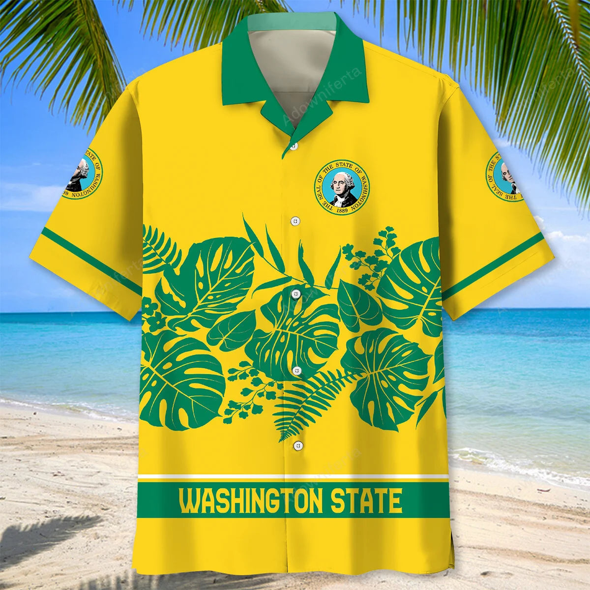 Washington State Hawaiian Shirt, custom shirt gift for men