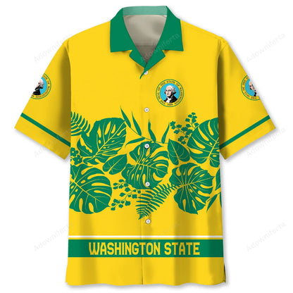 Washington State Hawaiian Shirt, custom shirt gift for men (view 4)