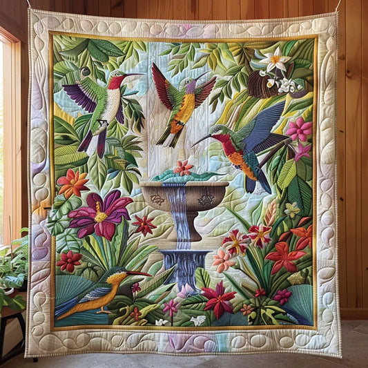 Water Meets Wings Quilt Blanket