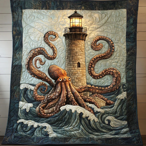 Waves Anh Tentacles Quilt Blanket