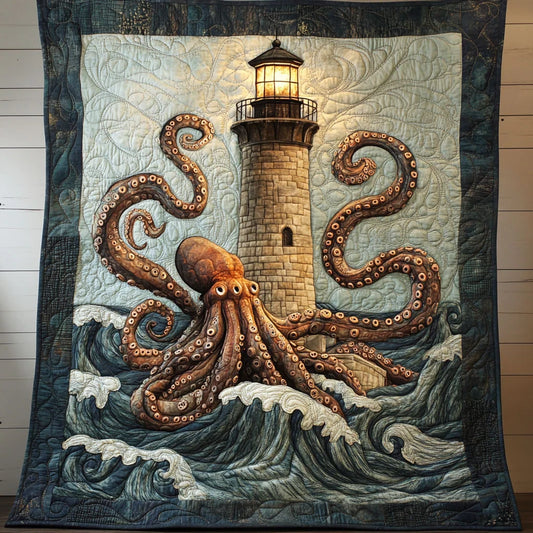 Waves Anh Tentacles Quilt Blanket