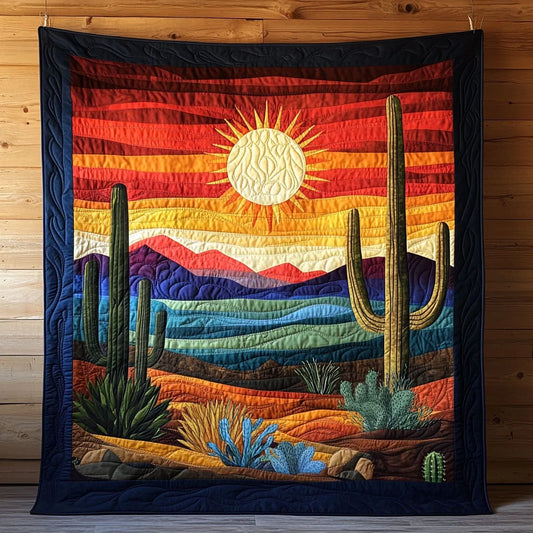 Waves Of Desert Quilt Blanket