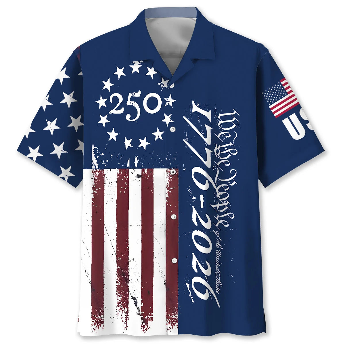 We the People 250th Anniversary Hawaiian Shirt, custom shirt gift for men