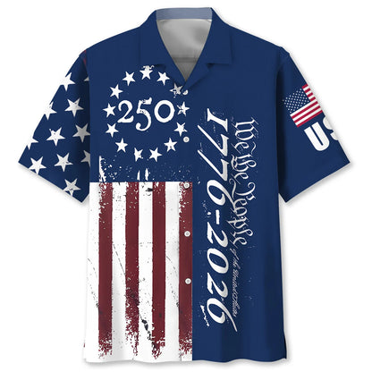 We the People 250th Anniversary Hawaiian Shirt, custom shirt gift for men