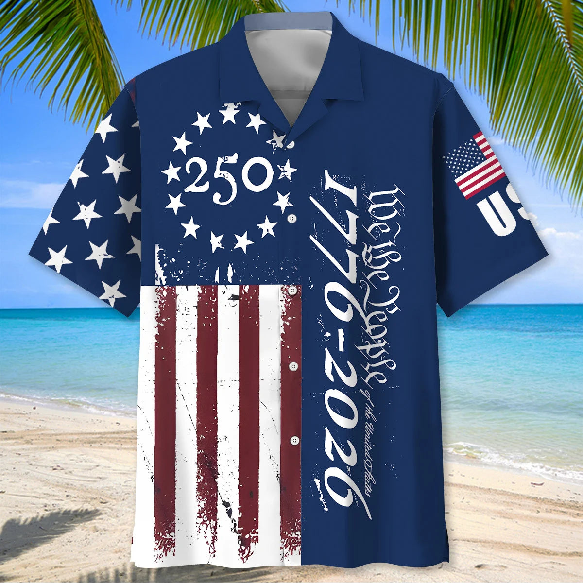 We the People 250th Anniversary Hawaiian Shirt, custom shirt gift for men (view 2)