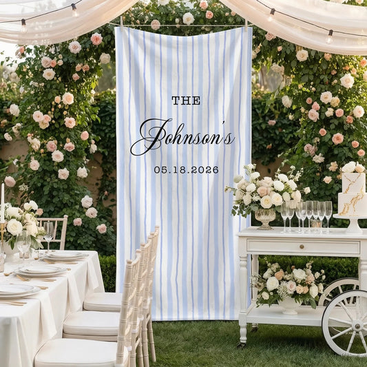 Wedding Banner Stand Personalized Wedding Welcome Sign Custom Name Wedding Backdrop Decor, personalized wedding decor