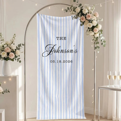 Wedding Banner Stand Personalized Wedding Welcome Sign Custom Name Wedding Backdrop Decor, personalized wedding decor
