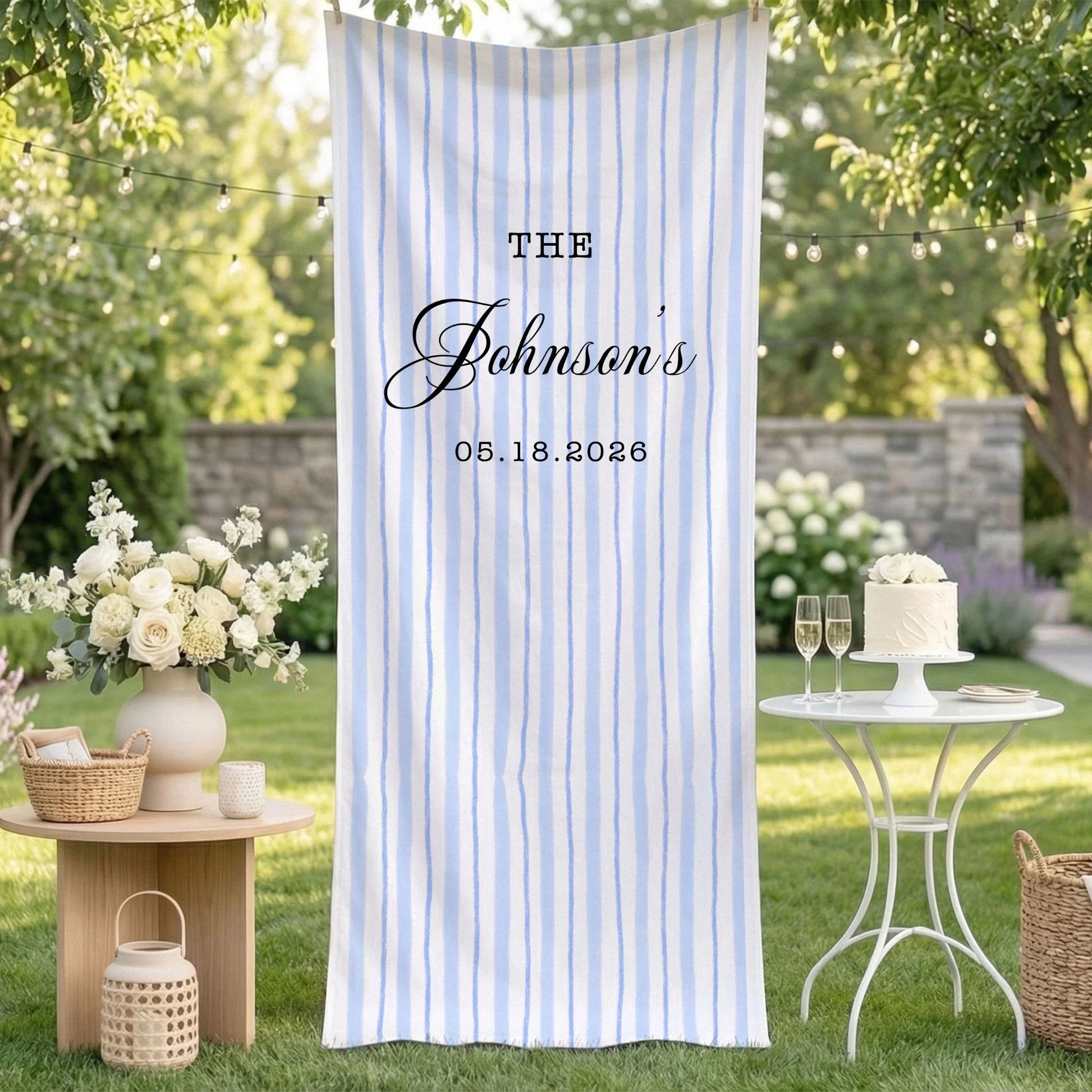 Wedding Banner Stand Personalized Wedding Welcome Sign Custom Name Wedding Backdrop Decor, personalized wedding decor