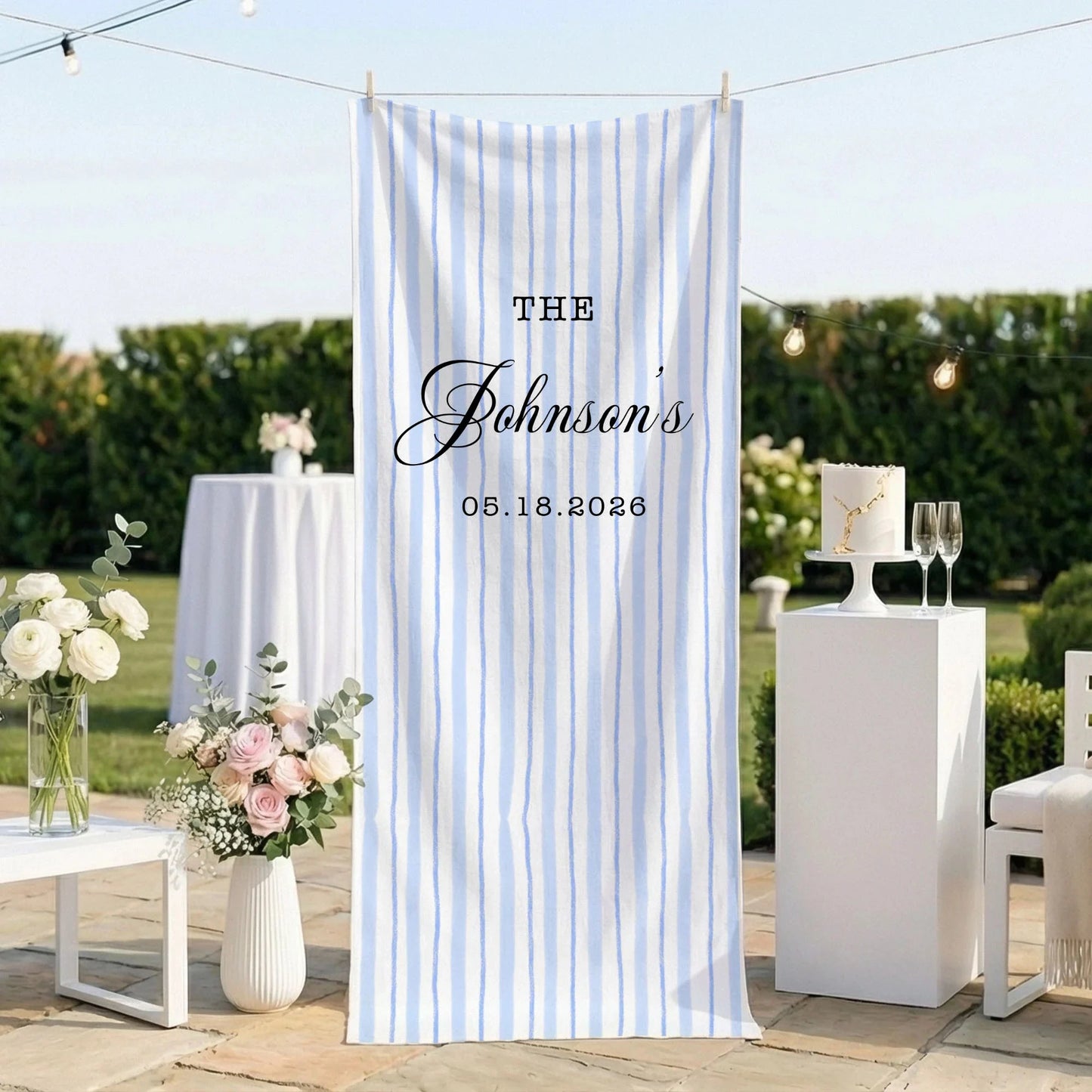 Wedding Banner Stand Personalized Wedding Welcome Sign Custom Name Wedding Backdrop Decor, personalized wedding decor