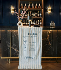 Wedding Cocktail Menu Table Runner Personalized Bar Menu Runner Custom Wedding Bar Decor, personalized wedding decor