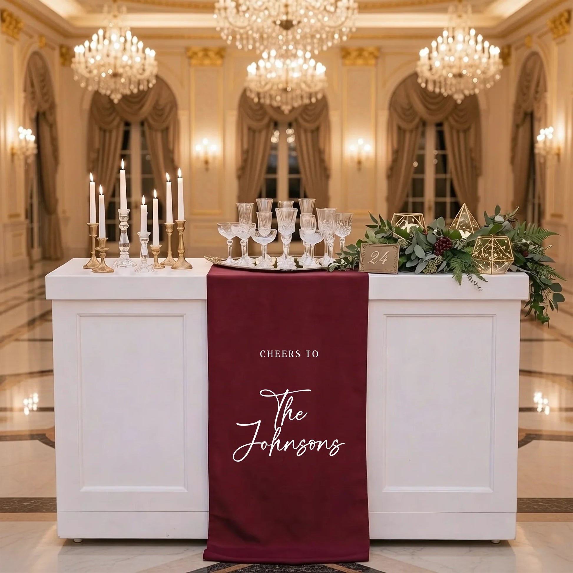 Wedding Table Runner Personalized Last Name Wedding Table Decor Custom Wedding Reception Runner, personalized wedding decor