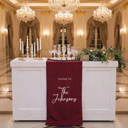 Wedding Table Runner Personalized Last Name Wedding Table Decor Custom Wedding Reception Runner, personalized wedding decor