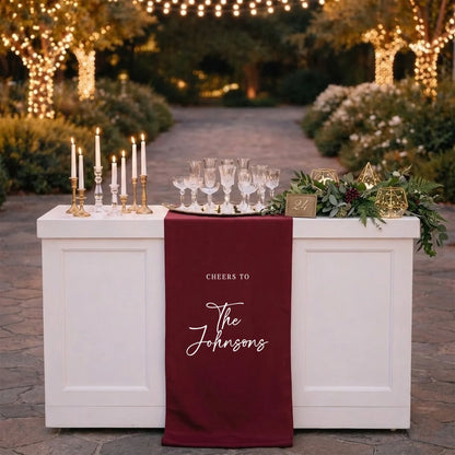 Wedding Table Runner Personalized Last Name Wedding Table Decor Custom Wedding Reception Runner, personalized wedding decor
