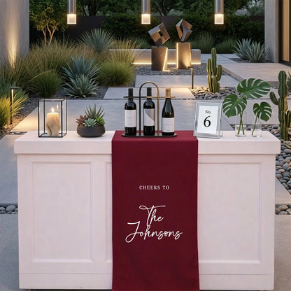 Wedding Table Runner Personalized Last Name Wedding Table Decor Custom Wedding Reception Runner, personalized wedding decor