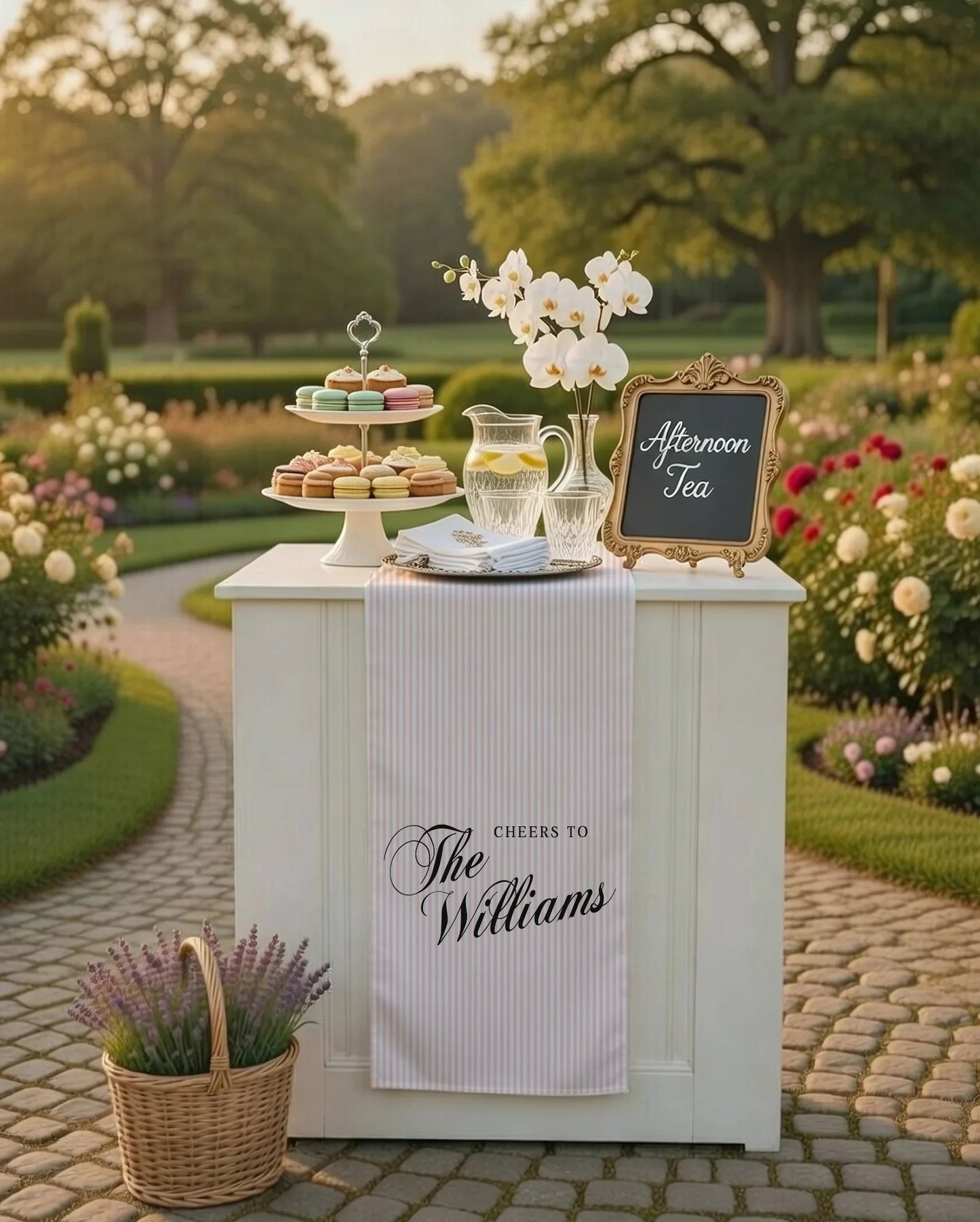 Wedding Table Runner Personalized Wedding Bar Decor Custom Name Reception Table Runner, personalized wedding decor (view 5)