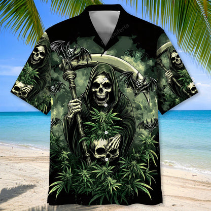 Weed Makes Me Happy Humans Make my Head Hurt Hawaiian Shirt, custom shirt gift for men