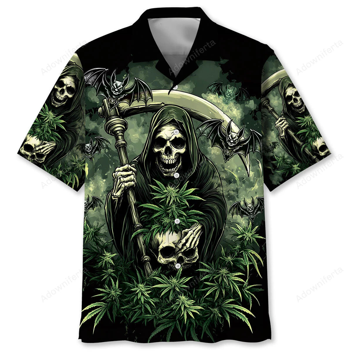 Weed Makes Me Happy Humans Make my Head Hurt Hawaiian Shirt, custom shirt gift for men (view 4)