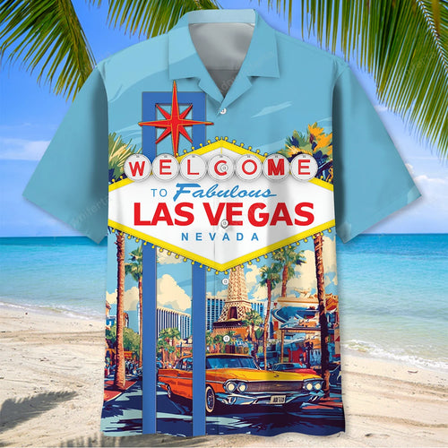 Welcome to Las Vegas Nevada Hawaiian Shirt, custom shirt gift for men
